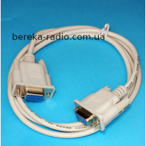 Шнур комп.Null modem гн.DB9pin - гн.DB9pin, діам. 5mm, 1.3m