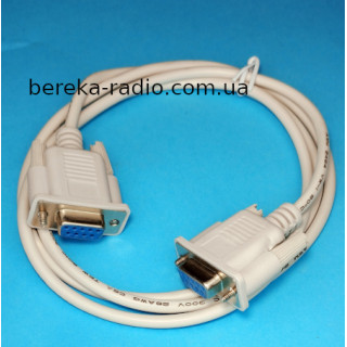 Шнур комп.Null modem гн.DB9pin - гн.DB9pin, діам. 5mm, 1.3m