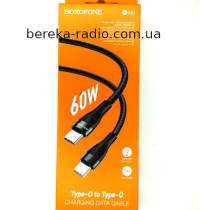 Шнур Borofone BX61 Source PD шт. Type-C - шт. Type-C, 60W, 1m, black, коробка