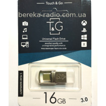 USB Flash 16GB T+G 104, OTG Type-C/USB 3.0, metal