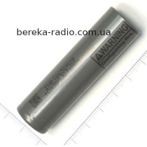 Акумулятор 3.7V, 2850mAh, INR18650-10A, Li-ion, LG, високострумовий, сірий