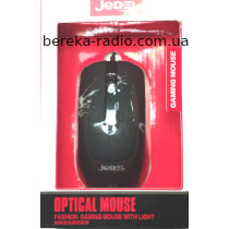 Миша Jedel JD-M67, 1600dpi, підсвітка зміює колір, Optical USB, black