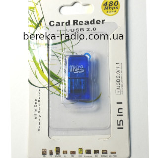 Картрідер T-16 (microCD), USB 2.0, блістер