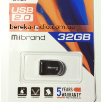 mini USB Flash 32GB Mibrand Scorpio, USB 2.0, black