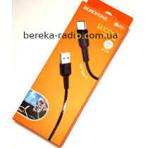 Шнур Borofone BX30 шт. Type-C - шт. USB 2.0 AF, 1m, чорний, коробка