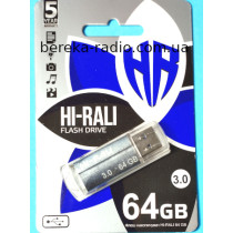 USB Flash 64GB Hi-Rali Corsair, USB 3.0, silver