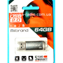 USB Flash 64GB Mibrand Cougar, USB 2.0, silver