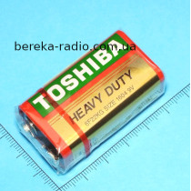 Батарея Крона 9V 6F22 Toshiba Heavy Duty (без блістера), червона