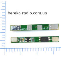 Контролер заряду і захисту PCM/BMS 1S 3A 3.7V для 1-го Li-ion акумулятора 18650