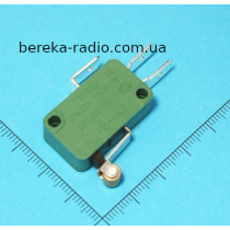 Мікровимикач KW1-103-Z6A з лапкою та роликом, 3 pin, 16A/250V, Daier