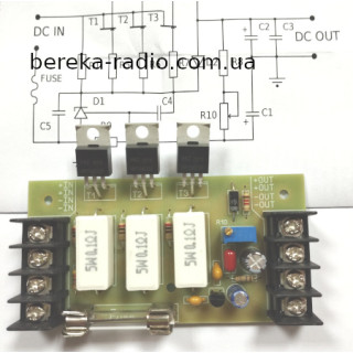 M212.2 Регульваний стабілізатор напруги Uin=3-27V, Imax=20A