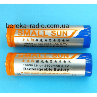 Акумулятор 3.7V, 2800mAh, 18650 Small Sun, Li-ion