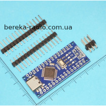 Arduino Nano V3.0 ATmega328 TYPE-C (без кабеля, blue PCB)