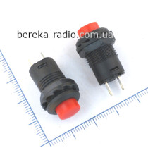 Кнопка Daier DS-227 RD OFF-(ON), 11.5mm, 2 pin, 1A/220V, червона