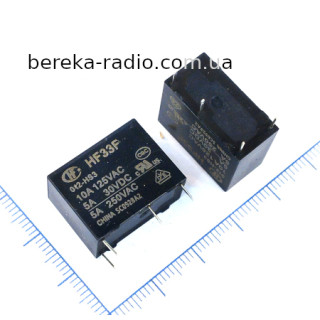 HF33F-012-HS3, 5A/250VAC, 10A30VDC, 4 pin, на замикання