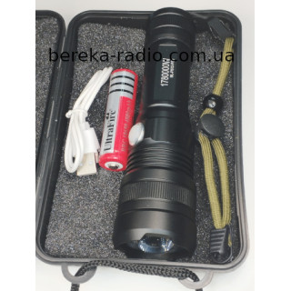 Ліхтарик P512-HP50, 1x18650/3xAAA, індикація заряду, zoom, ЗП microUSB, Box