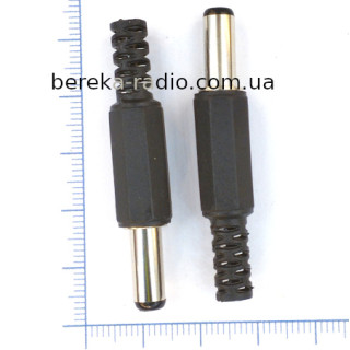 Штекер живлення DC 5.5x2.1x14mm, пластиковий корпус