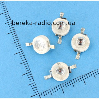 1W, червоний, 2.2-2.4V, 350mA, 620-630nm, 40-50 lm, d=8mm, 110-140*, d=8mm, CL-P1WARR3