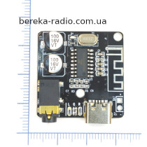 Блютуз аудіо ресівер XY-BT-MINI Bluetooth V5.0, TYPE-C, black pcb