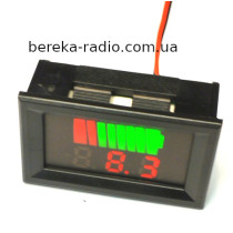 Вольтметр-індикатор заряду акумулятора 6-60V, червоний 0.28