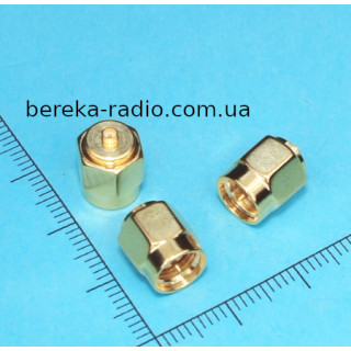Перехідник шт. SMA - шт. UFL/IPEX, gold, латунь