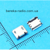 Гніздо micro USB B (№ 5-2), 5 pin, 5 контактів, 2 виводи SMD