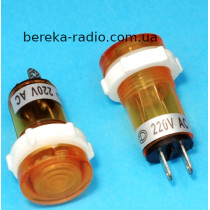 Світлодіодний індикатор Daier XD-15-1, 220V, жовтий, діаметр 15 мм, пластик