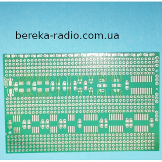 Плата макетна одностороння SMD0805, SOP, SSOP, DIP крок 2.54 з маскою