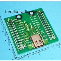 Плата перехідник TYPE-C USB3.1 на DIP (54 контакти, крок 2.54) (40x40mm, двохстороння з маскою)