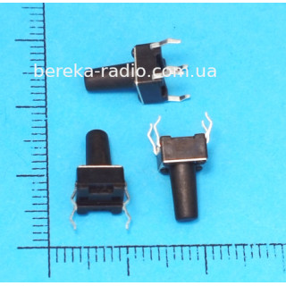 Тактова кнопка 4pin 6x6x10.5mm, шток 7.0mm /China