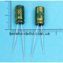 100 mF 35V Vent /6.3*11/ 105* Chongx, LowEsr