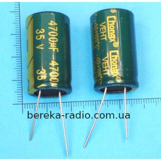 4700 mF 35V Vent /18x30/ 105* ChongX, LowEsr