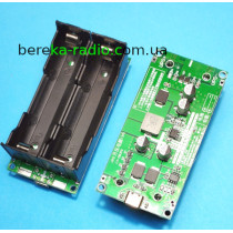 Модуль UPS 5V 15W з відсіком для 2-х ак. 18650, TYPE-C, 90x42x30mm
