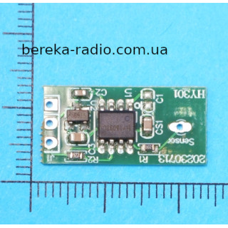 Датчик води HY301Ucc=3-5V, Imaxout=100mA, за відсутності води на виході датчика високий рівень