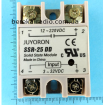 SSR-25DD, Uкерув=3...32VDC, Uout=12...220VDC, 60x45x22.5mm, JUYORON