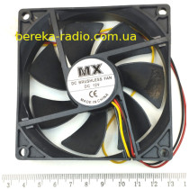 Вентилятор 12VDC 92x92x25mm MX-9025, з функцією FG, 3 проводи