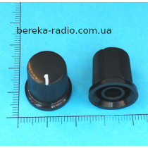 KN11A-17 ручка чорний пластик з покажчиком, фіксація на терті
