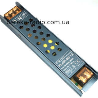 12V/5A 60W PL-SP-60-12, IP20, Slim, 170x34x23mm