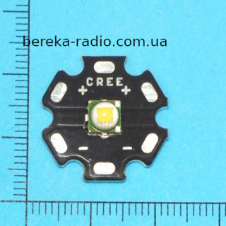 10W, білий холодний, Cree XML2-T6 5050, 6500K, 950lm, 3.0-3.6V/2000-2500mA, радіатор 20mm black PCB