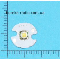 10W, білий холодний, Cree XML2-T6 5050, 6500K, 950lm, 3.0-3.6V/2000-2500mA, радіатор 16mm white PCB