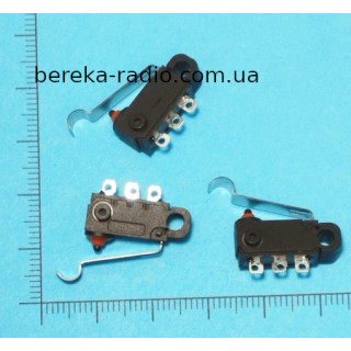 Мікровимикач H3-B2-1D05H, вологозахисний, 3 pin, з лапкою, 18.5x6.3x5.4mm