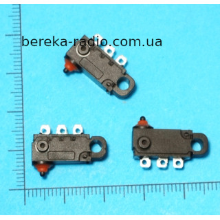 Мікровимикач H3-B2-1D00H, вологозахисний, 3 pin, 18.5x6.8x5.4mm