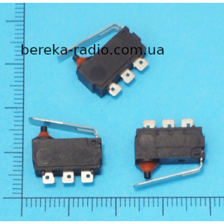 Мікровимикач H3-A1-1D02S, вологозахисний, 3 pin, з лапкою, 18.5x6.3x5.4mm