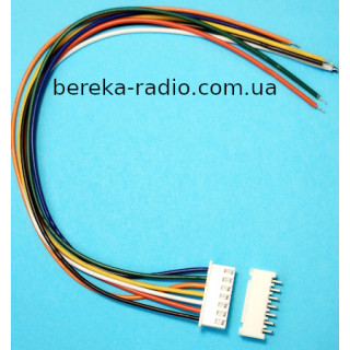 JST XH2.54-7FM 7 pin, 2.54mm (штекер + гніздо з проводом 28AWG 20см)