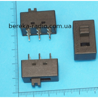 Перемикач повзунковий SS-22N06, ON-ON, 6 pin, 6A/250V, на плату
