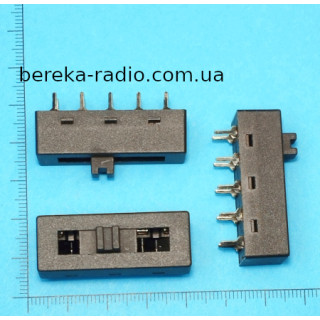 Перемикач повзунковий SS-24N06, ON-ON-ON-ON, 10 pin, 6A/250V, на плату