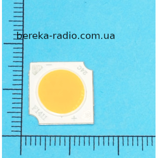 Св. COB 12W/67-80V/120mA, білий теплий 3000K, 1100 Lm, 13x13mm, shiny surface d=11mm