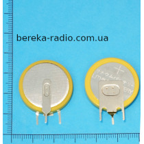 Акумулятор 3.7V, 530mAh, CR2450MR-PIN, літієвий, з виводами 2+1, D=24.5mm, L=5mm
