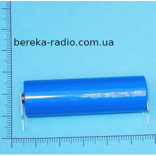 Акумулятор 3.6V, 2700mAh, ER14505-2PT (AA), Li-SO2, bobdin type, для монтажу в плату