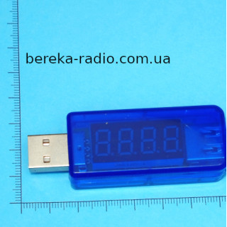 USB тестер з LED інд. (вольтметр, амперметр, тестер зарядок) прямий